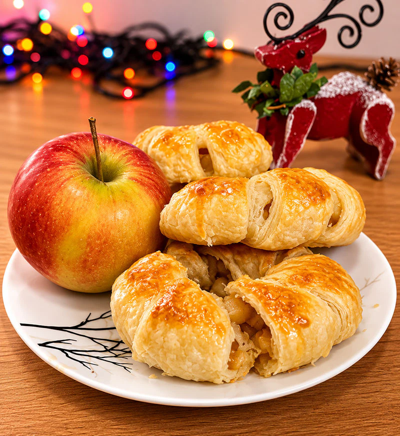 🍏 Яблочные кольца в слоёном тесте